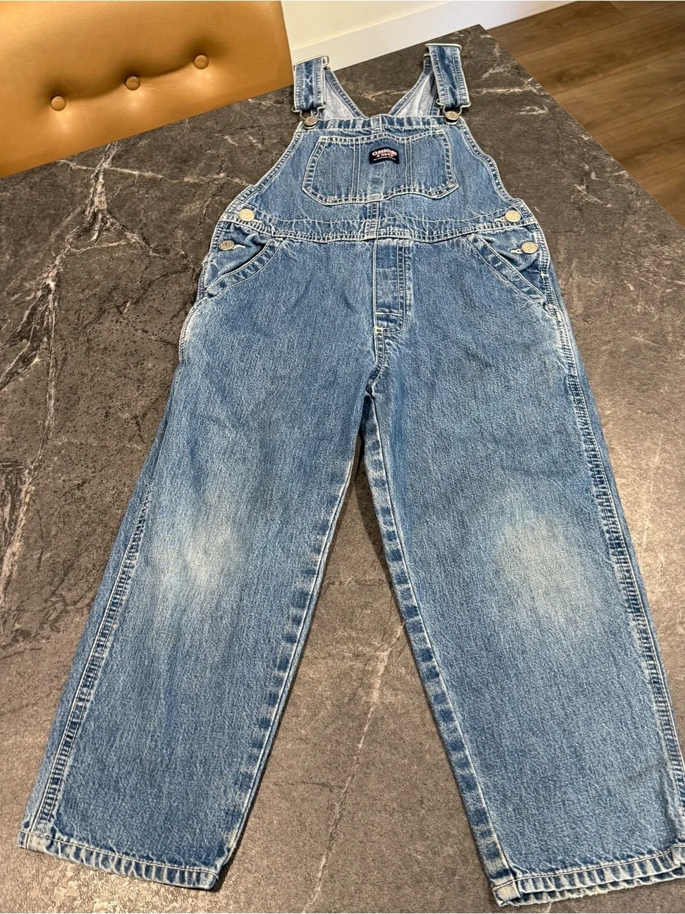 Vintage Oshkosh B’Gosh overalls girls size 6 kids blue denim